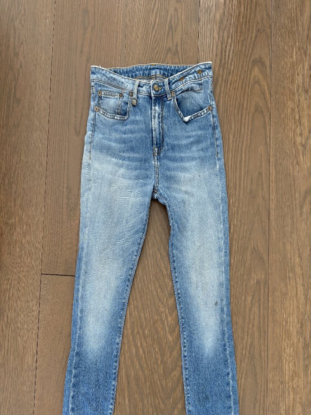 R13 Straight Leg Jeans Vintage Wash Sz 28